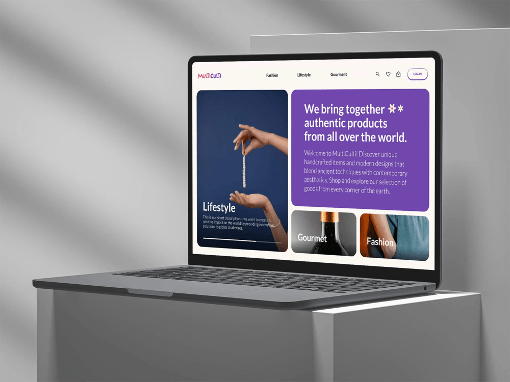 AI-driven e-commerce website design for Multiculti